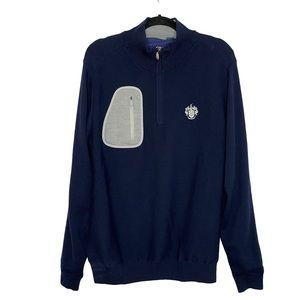 Bobby Jones Merino Wool Quarter-Zip Lined Wind Sweater